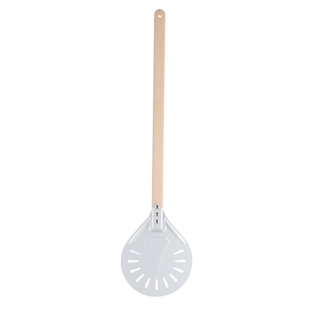 Pizza Shovel with 60cm Removable Wood Handle NonSlip Round Pizza Spatula Kitchen Utensils(8in )