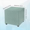 Square Ottoman Cover 18x18x18" Stretch Ottoman Slipcovers Elastic Foot Stool Foot Rest Protector for Living Room Bedroom
