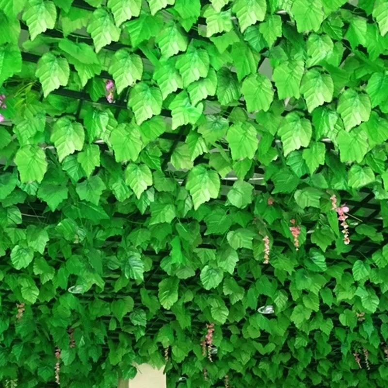 Simulation Grape Leaves Plastic Evergreen Vine Simulation Leaves Decoration Pipe Ceiling Winding Simulation Vine Leaves