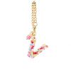 Personalized Letter Chain for Water Cup Stylish Initials Chain Water Bottle Handle Pendant Colorful Keychain for Women