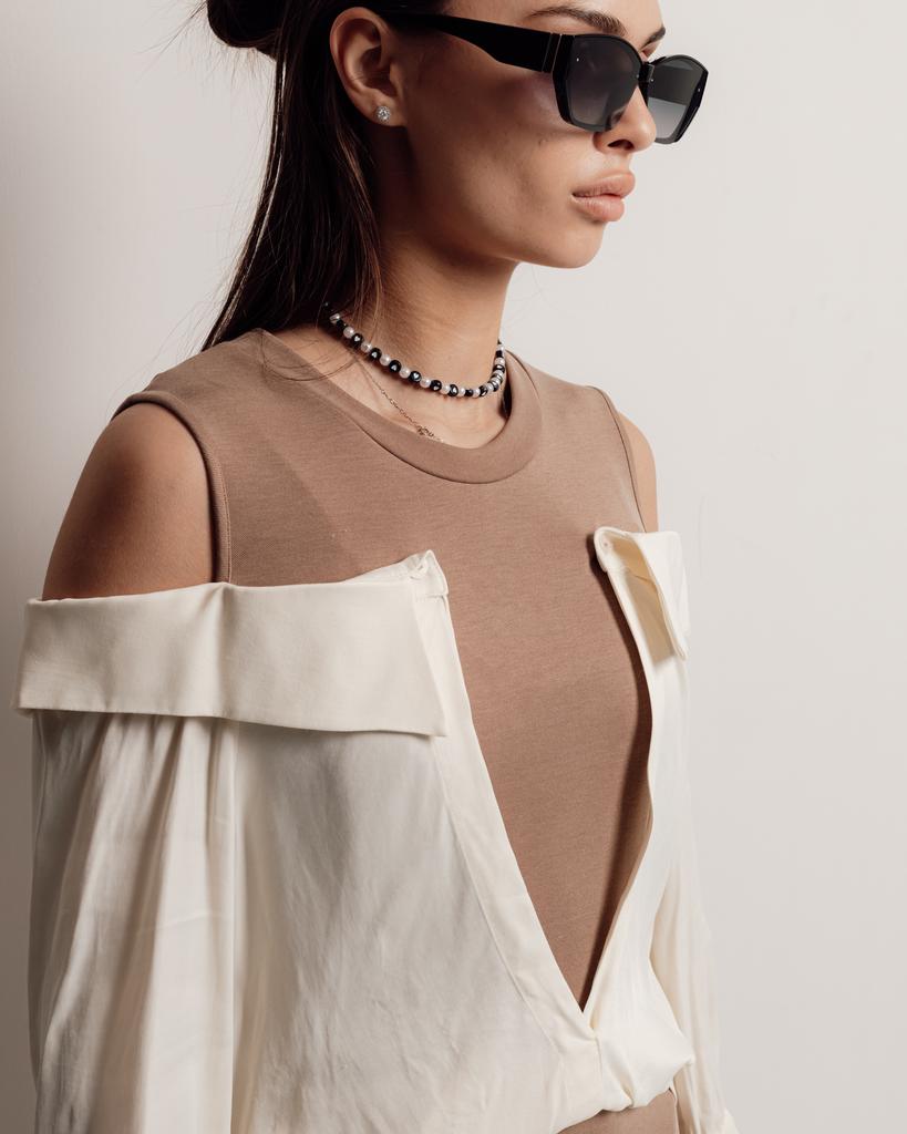 Damklänning Phardi 4530 38 mjölkbeige