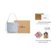 Coach City Bucket 17 Silver Metal Logo Removable Shoulder Strap Coated Canvas Bucket Bag Women Bags Ice-Blue CBH90-SVNB9