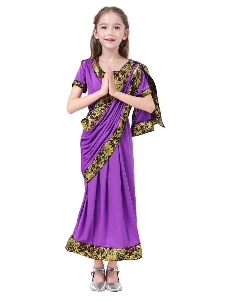 Indian Princess Bollywood Cosplay Costume for Girls - Masquerade & Stage Performance Outfit