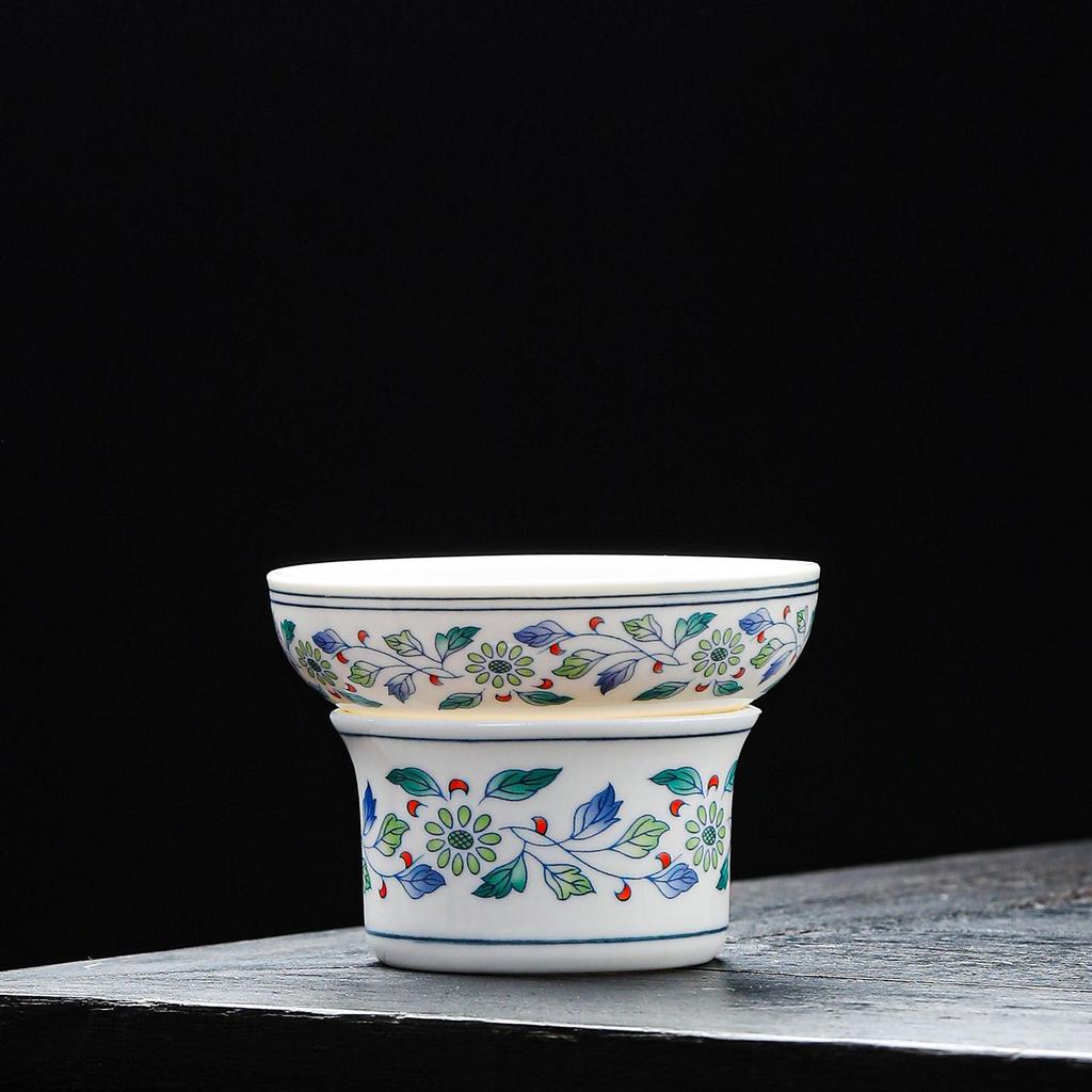 Blue & White Antique-Style Gongfu Tea Set: Teapot, Lid, Bowl, Teacup, Fairness Cup, Filter, Custom Logo Available