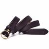 Belt Korean Version Punching Needle Buckle Round Genuine Leather Cowhide Slim Lady Belt Women with Car Wire Belt