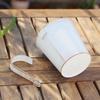Vintage Galvanized Tinplate Hanging Bucket Flower Pot with Curved Hook