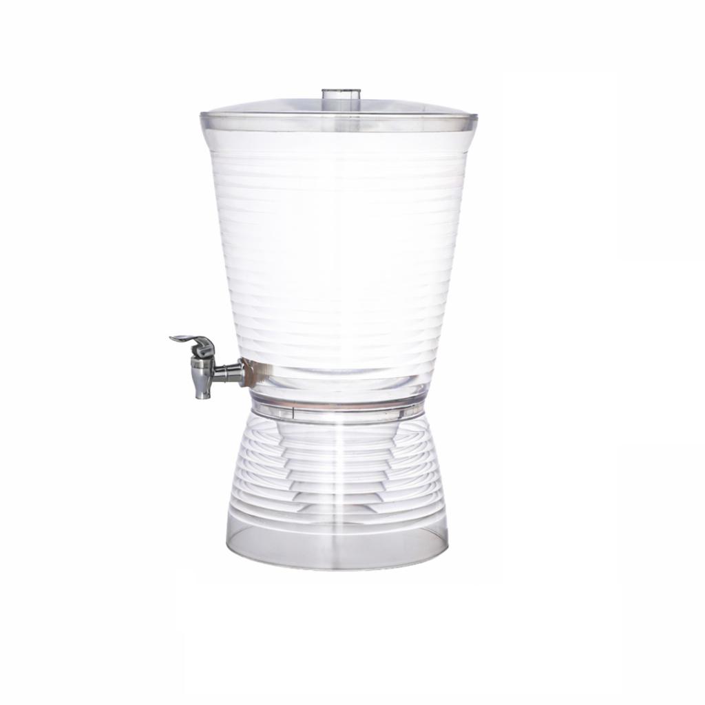 Large Plastic Beverage Dispenser with Spigot for Parties and Events Durable Clear Drink Container with Lid and Base Suitable for Cold Beverages