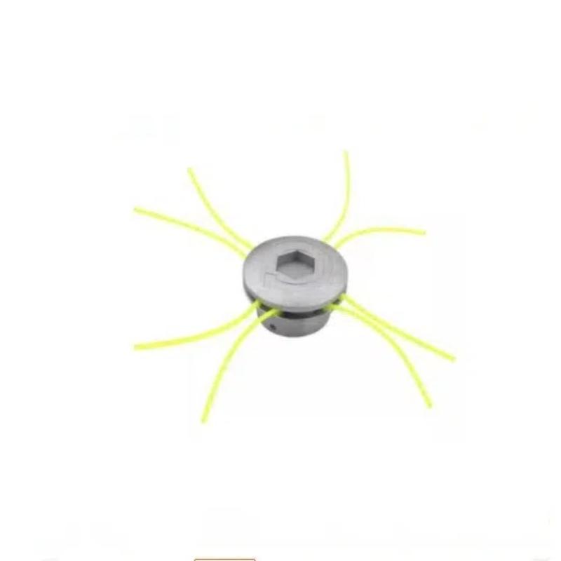 Aluminum Grass Trimmer Head With 4 Lines Brush Cutter Head Lawn Mower Accessories Cutting Line Head for Strimmer Replacement