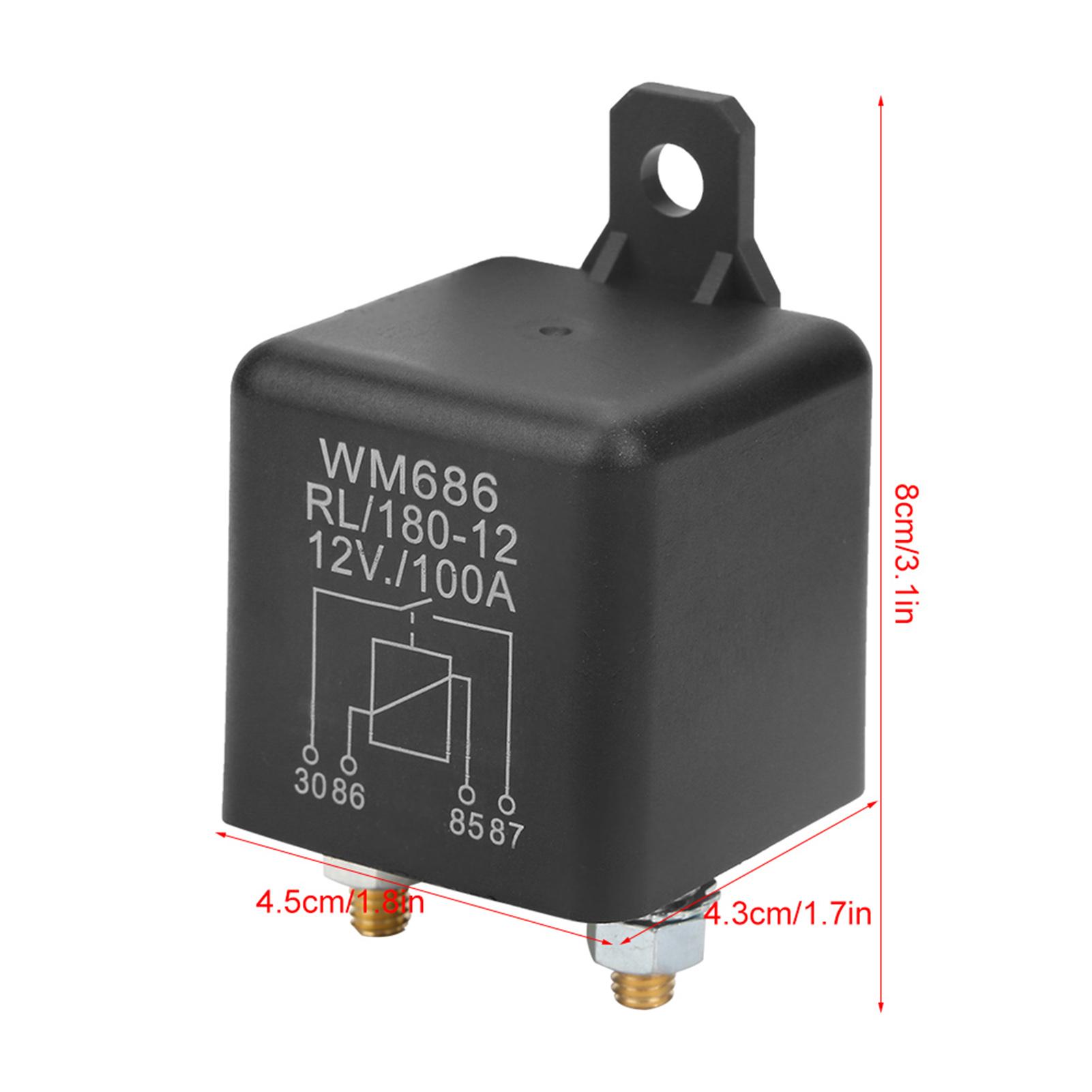

Car battery control Relay WM686 100A Normal Open Heavy Duty Car Starter Relay for Control Battery ON/OFF RL/180 12V Car Relay WM686 100A 12VDC