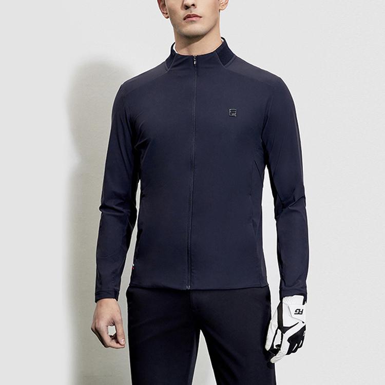 Fila Golf Elite Knitted Long Sleeve Jacket Men Jacket Legendary-Blue A11M325501F-NV