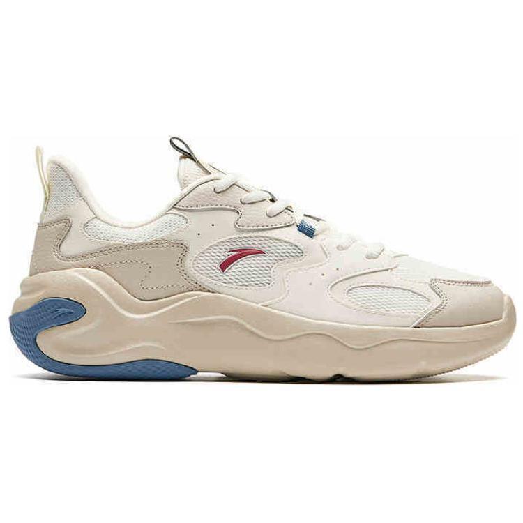 Anta Gravity 2 Comfortable Trendy Slip Resistant Durable Low Top Casual Shoes Men Casual Shoes White Beige Blue 112518811-1