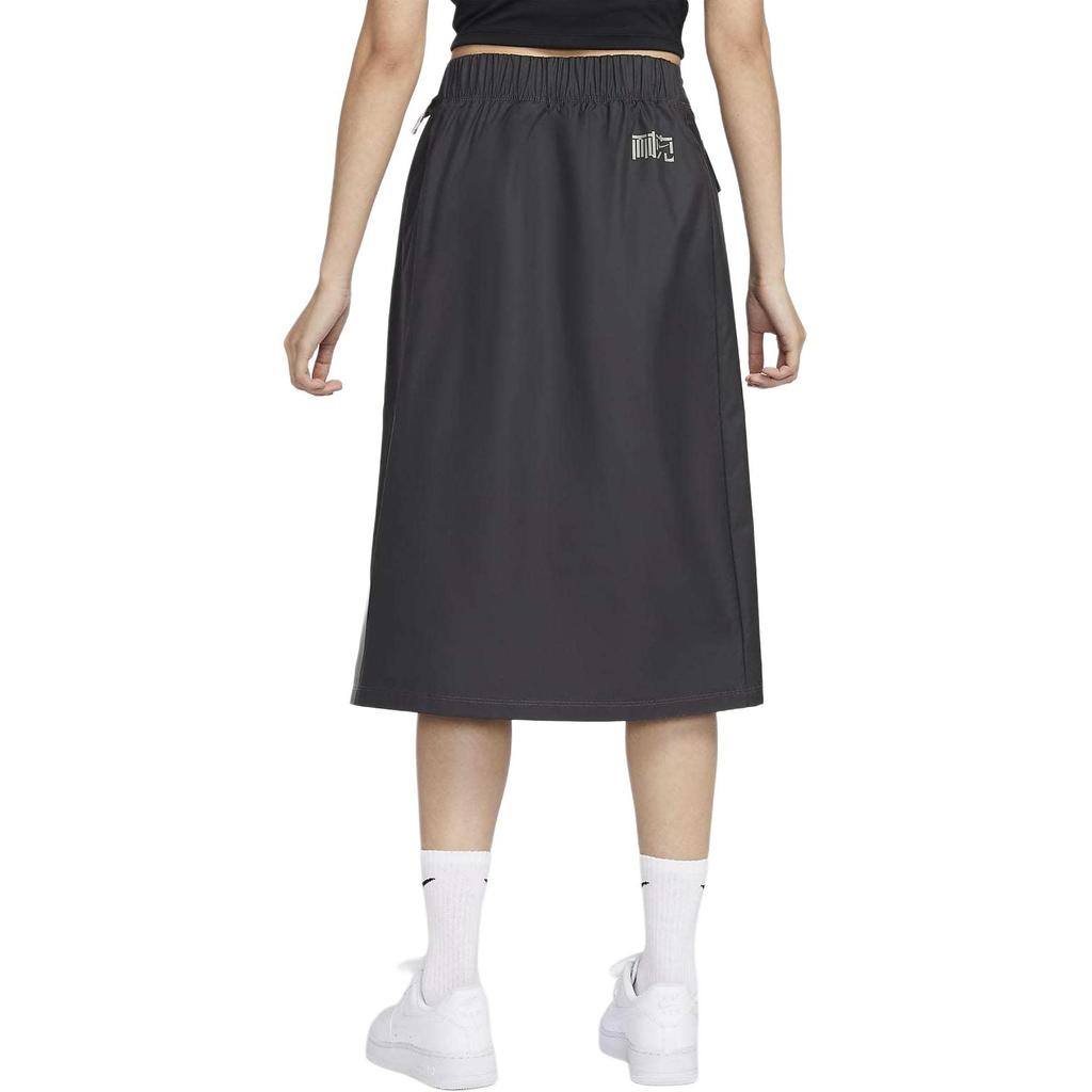 Nike Abbigliamento Sportivo Tech Pack Cintura in Nastro Gradientata Elastica Sport Outdoor Casual Gonna Lunga Gonne Donna Grigio Fumo Scuro HF0815-070