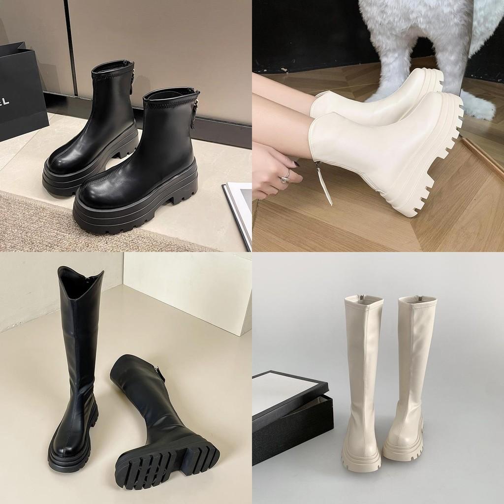 Trendy High Top Fashion Boots For Women Featuring Durable Waterproof Platform