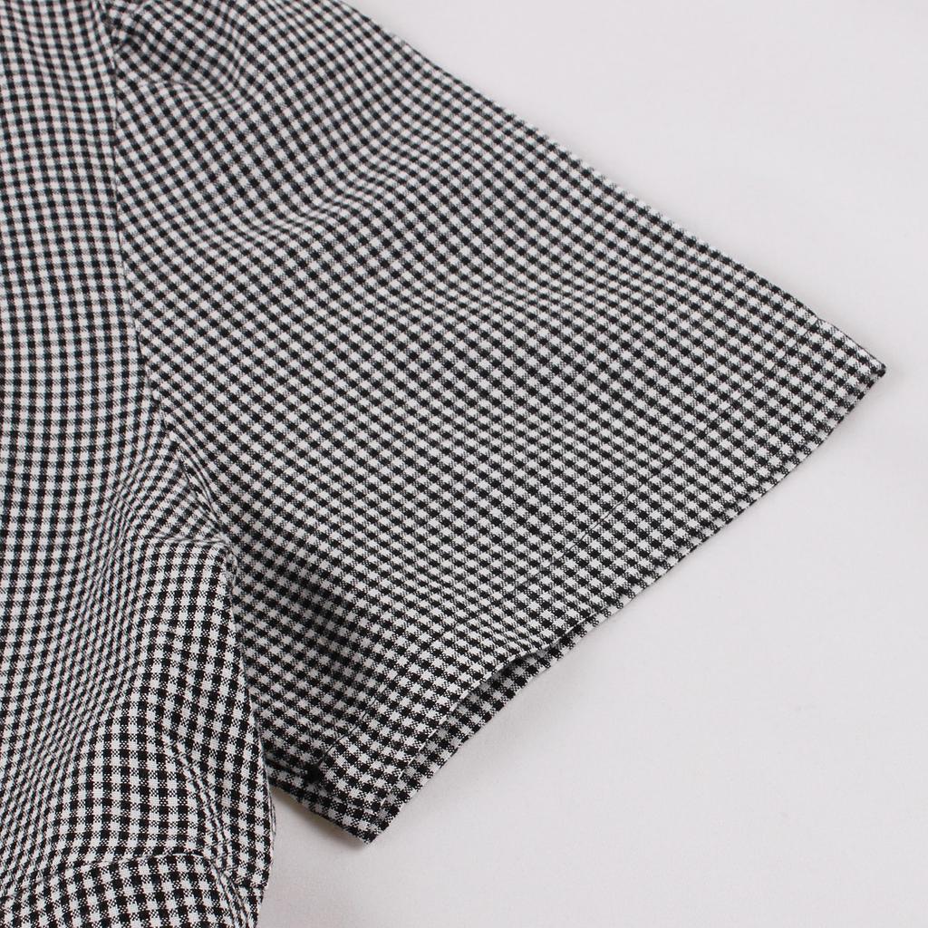 GMXIA Women's Vintage Plaid Patchwork Black Elegance Wrapped Hip Skinny Pencil Dress