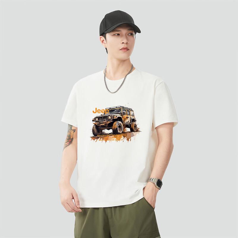 Jeep T-shirt da uomo a maniche corte 100% cotone