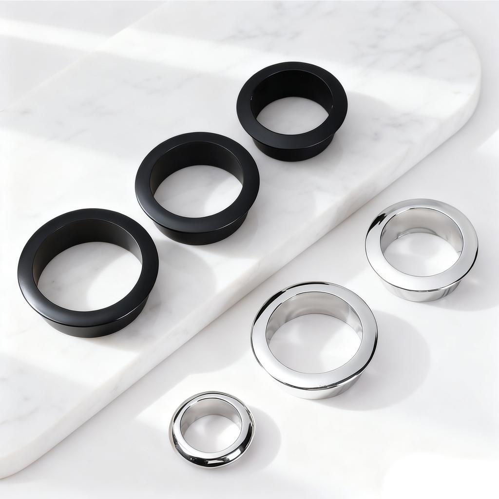 Zinc Alloy Computer Desk Cable Grommet Electric Wire Hole Cover Cabinet Vent Decorative Plug Cable Outlet Port Furniture Hardware