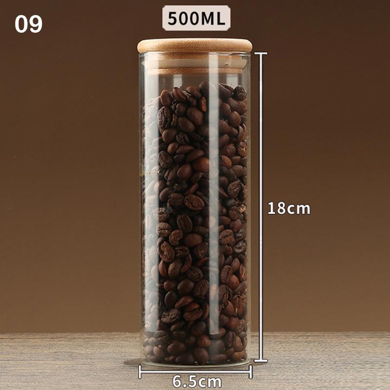 Sealed Food Storage Box Pots Glass Jar Coffee Jars With Lid Transparent Cereal Candy Dried Jars Fridge Storage Tank Containers