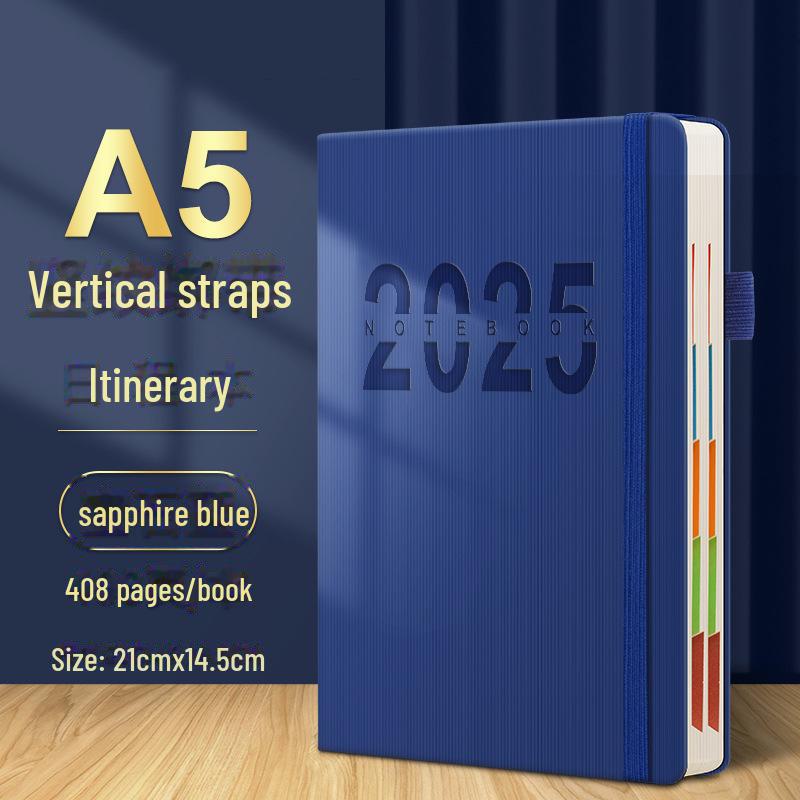 Benutzerdefinierter 2025 Kalender-Notizbuch mit Effizienzplaner, Gummiband und Logo-Optionen