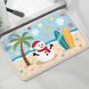 Summer Snowman Floor Mat Home Absorbent Foot Mat Modern Decor Bedroom Door Mat Soft Comfortable