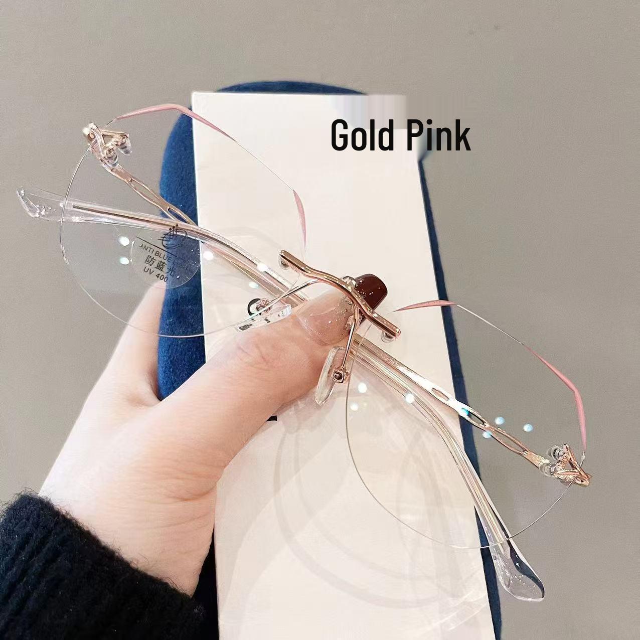 

Сверхлегкие безрамочные очки для близорукости: Мужские очки с защитой от синего света, защитой от излучения, варианты диоптрий для женщин