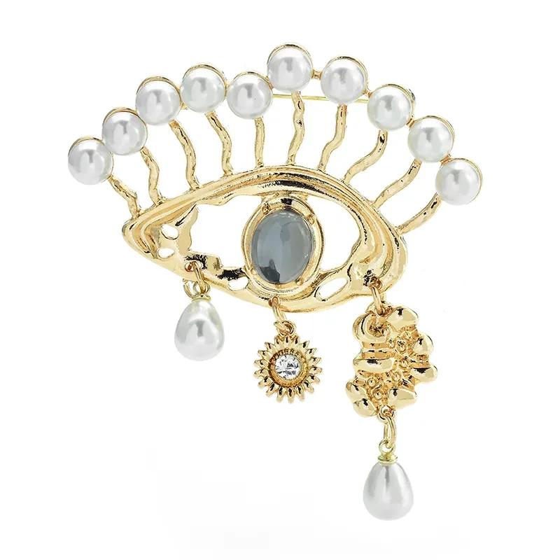 

Средний Дизайн Винтажные Барочные Глаза Жемчужная Кисточка Булавки Броши Для Женщин Мужчин Ретро Классический Дворцовый Металлический Костюм Пальто Значки Пряжки