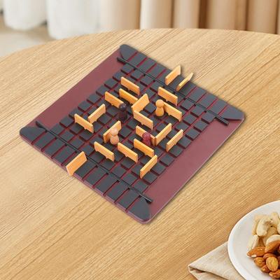 Board Game Interactive Montessori Wooden Brain Teaser for Travel Family