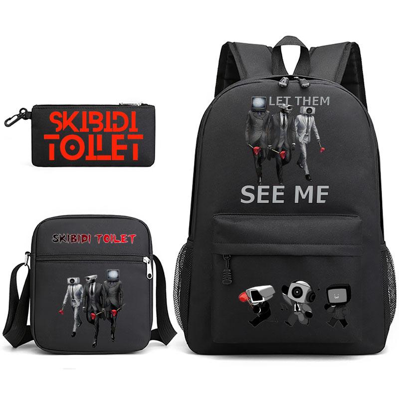 New toilet man spoof primary school backpack