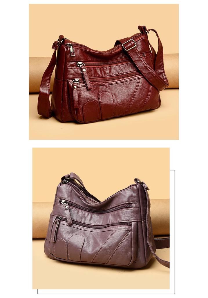 Retro Soft Leather Women's Crossbody Bag - Fashionable, Versatile, Casual Single-Shoulder Bag