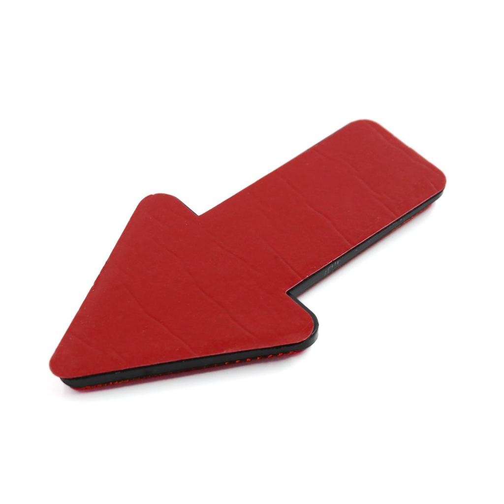 Uxcell 2/6pcs Red Plastic Arrow Shape Vehicle Car Reflector Reflective Plate Sticker