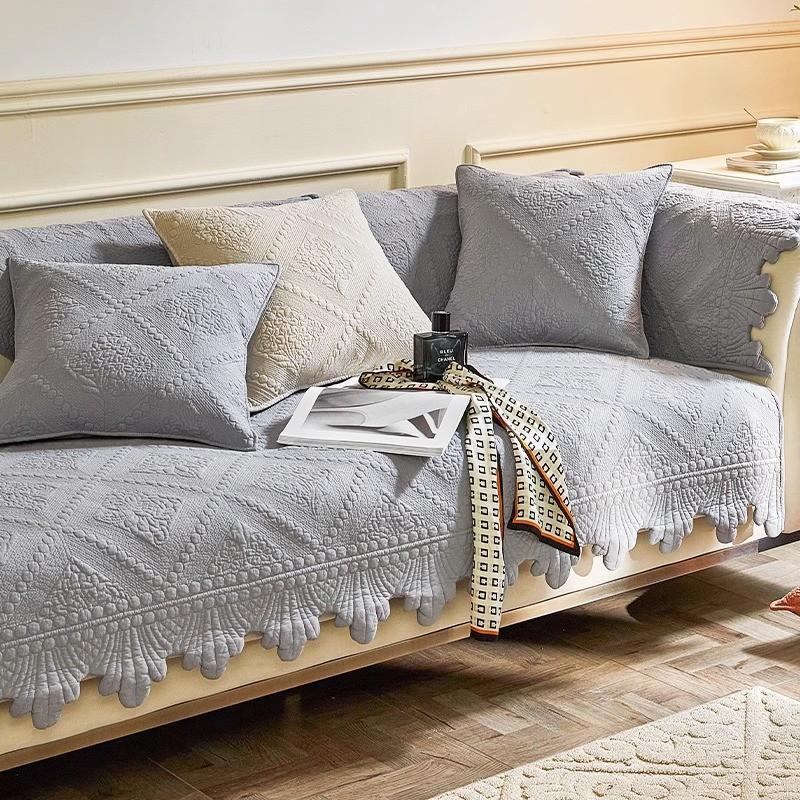 

Подушка для дивана из стираного хлопка, универсальная для всех сезонов, чехол для дивана во французском ретро-стиле, новый, нескользящая накидка на спинку, тканевое полотенце 70*70cm