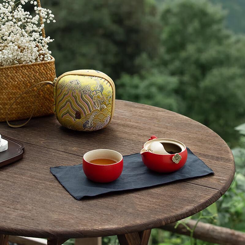 Wan Qiantang Ceramic Quick Cup Travel Tea Set