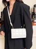 Women Chocolate Square PU Leather Flap Crossbody Bags Fashion Flap Small Handbags Name Card Holder Holiday Gift