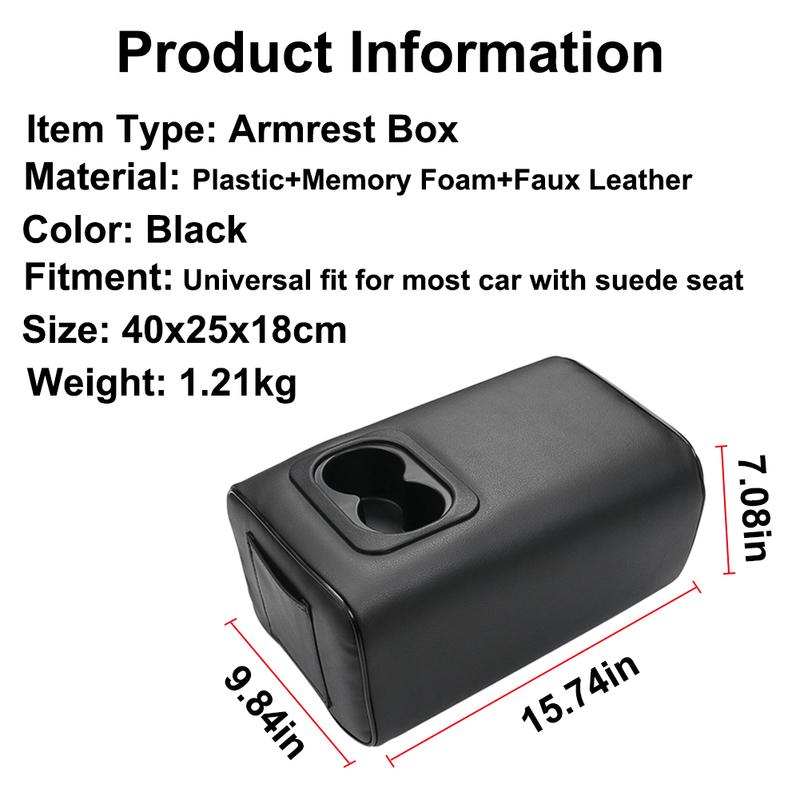 Car Second Row Rear Central Armrest Box with Cup Holder Arm Rest For SKODA Octavia Rapid Yeti Fabai KAROQ Superb 2010-2023