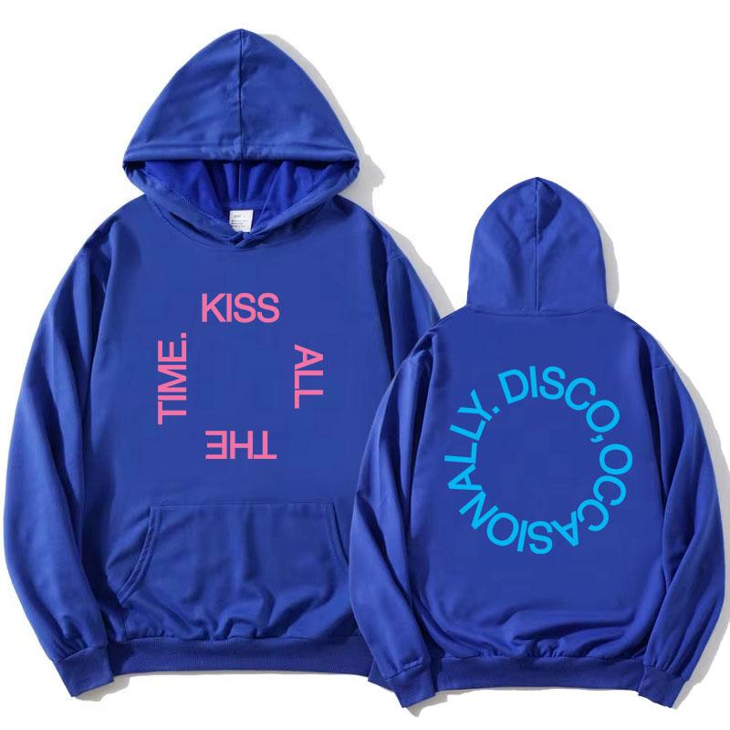 HarryStyles KISS ALL THE TIME. DISCO, OCCASIONALLY. Hoodies Album Graphic Print Sweatshirts Women Clothing Fleece Hoodie