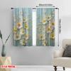 2pcs 2D Flat Printing Scene Curtains White Flowers Bloom Softly Digital Printed Polyester Drapes Festive Curtains Use for Booths