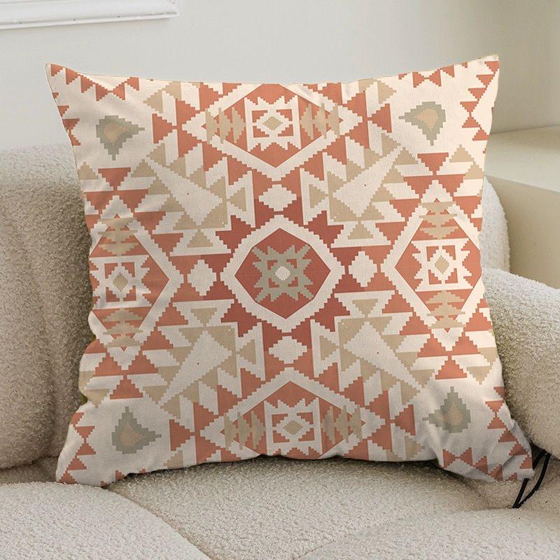 Double-sided bohemian print ethnic pillow cover sofa living room cushion cover geometric pillow square pillowcase