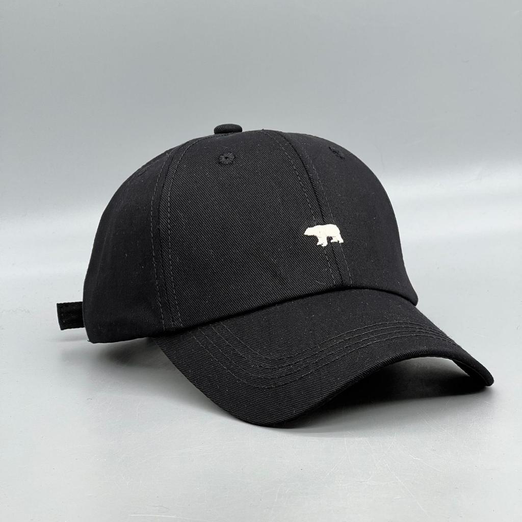 Polar Bear Embroidery Sun Hat Cotton Baseball Cap Lightweight Uv Protection For Spring Summer Fall