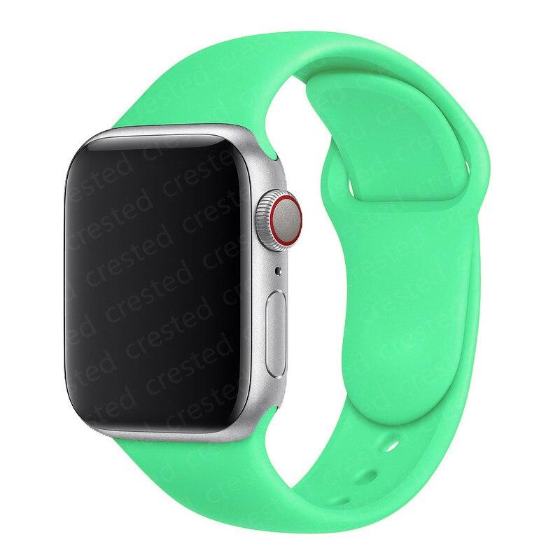 Silicone Strap For Watch Band 44mm 40mm 38mm 42mm Rubber Belt Wristband Bracelet iWatch1 2 3 4 5 Se 6 Band