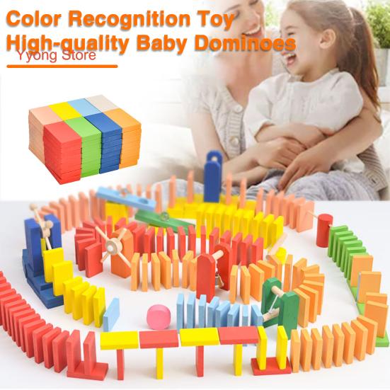 

120 шт./компл. красочный строительный блок домино, развивающая деревянная игрушка для малышей, подарок для мальчиков и девочек 120pcs