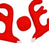 Car antlers Nose Decoration kit Christmas for SUV Truck