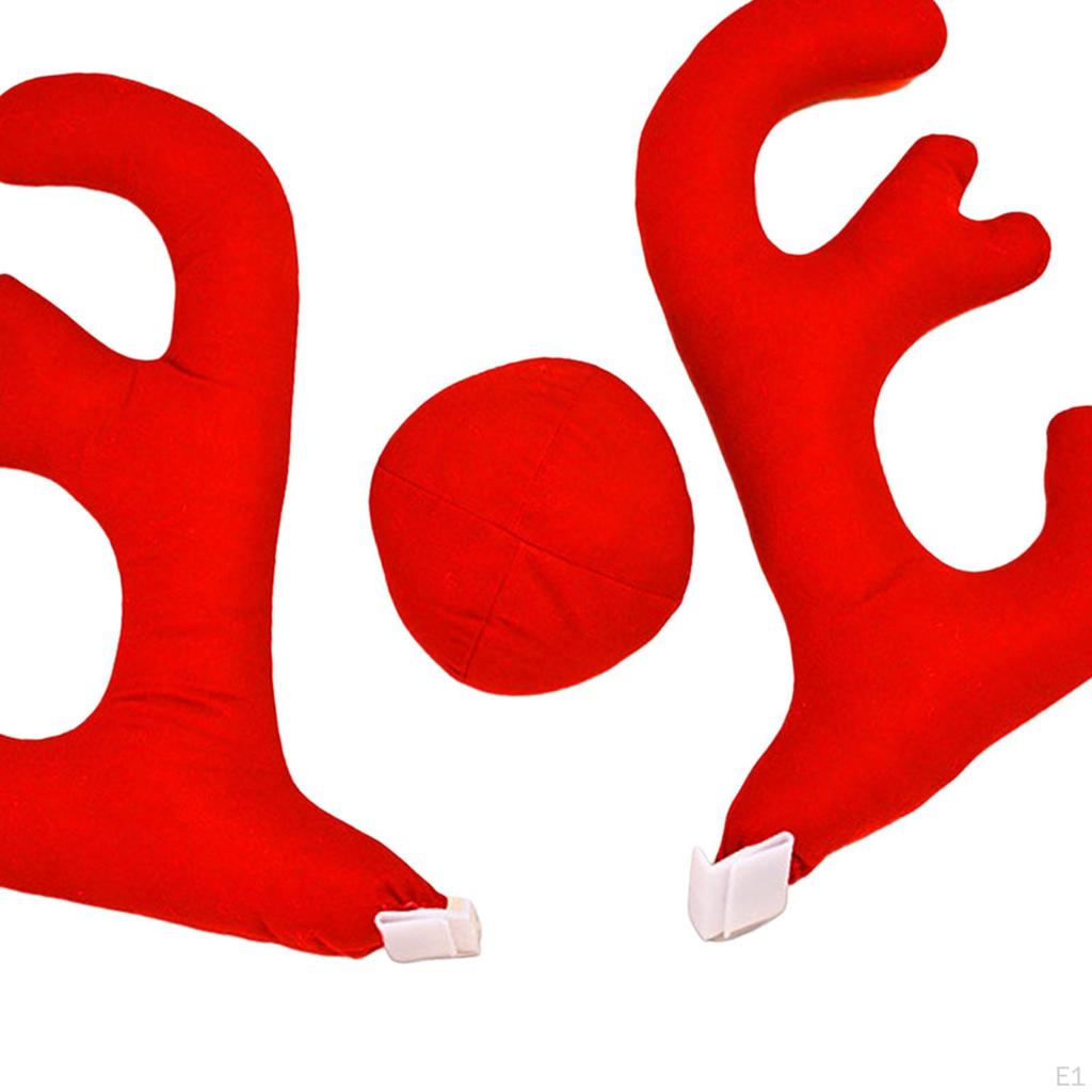 Car antlers Nose Decoration kit Christmas for SUV Truck