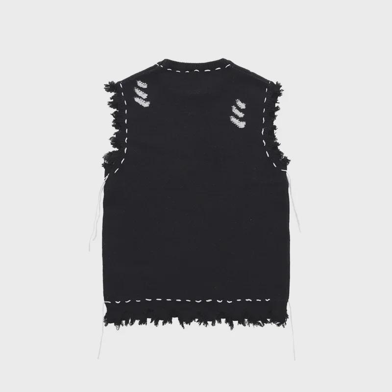 Men's Knitted Sleeveless Sweater Vest - 2023 Autumn/Winter Round Neck Slim Waistcoat