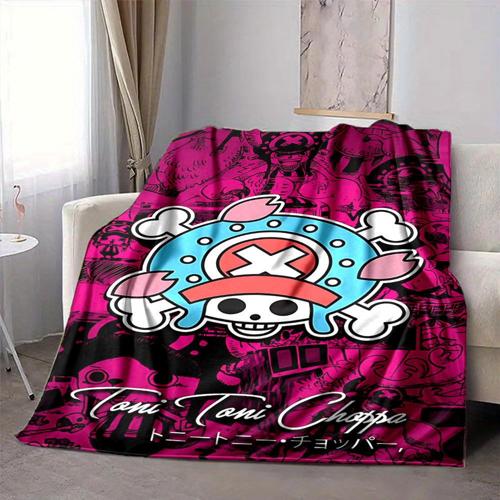 1 Stück ONE PIECE Toni Chopper Flanelldecke, Weich Hautfreundlich mit Digitaldruck, Verschiedene Größen erhältlich für Familie, Freunde, Geburtstag