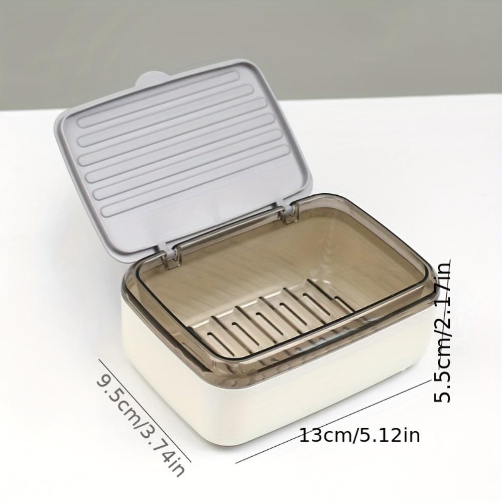 Sealed Soap Dish with Lid, Large Capacity Portable Travel Soap Box, Waterproof Storage for Home, Dorm & Student Use