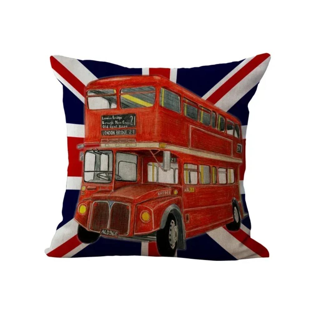 Cozy Cushion Cover American & British Flags Pet Dog Printed Personality Throw Pillow Case Home Decorative Pillows Square