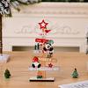 1pc Christmas Tree Gnome Home Decor, Wooden Desktop Ornament for Office Party Layered Tray (We Wish You a Merry Christmas)