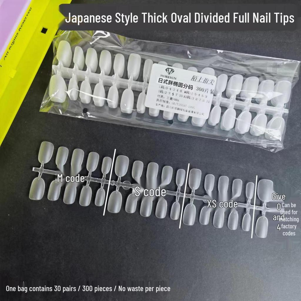 Moshang Fingertip Wearable Nails - 300-Piece Manicure Nail Tips Set