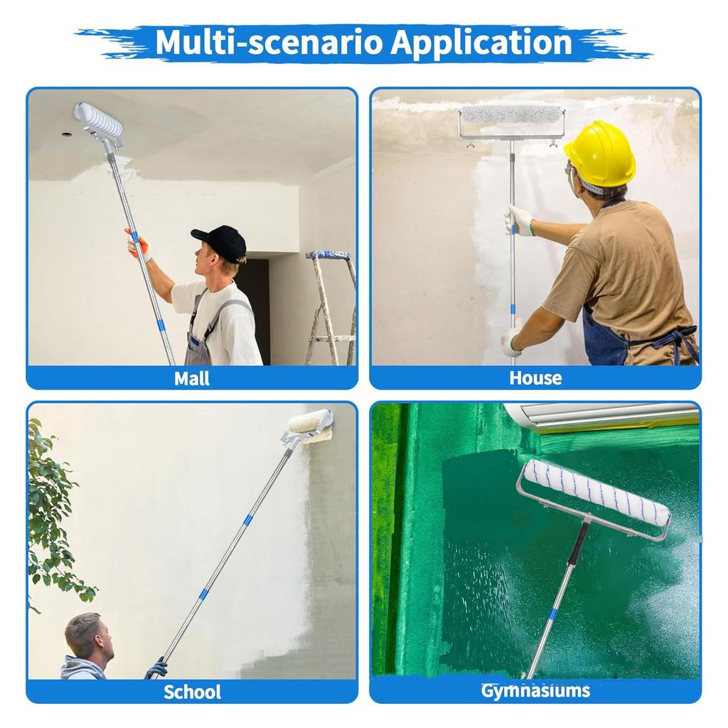 Painting Roller Paint Roller 18 Inch Width 1/2 Inch Fluff High Efficiency Wall Painting Rolling Brush for All Paints