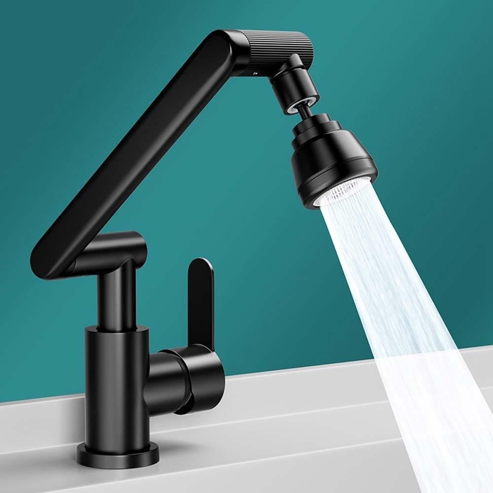 Universal Robotic Arm Faucet Adjustable 360°Rotating Bibcock Modern Dual Mode Faucet Balcony