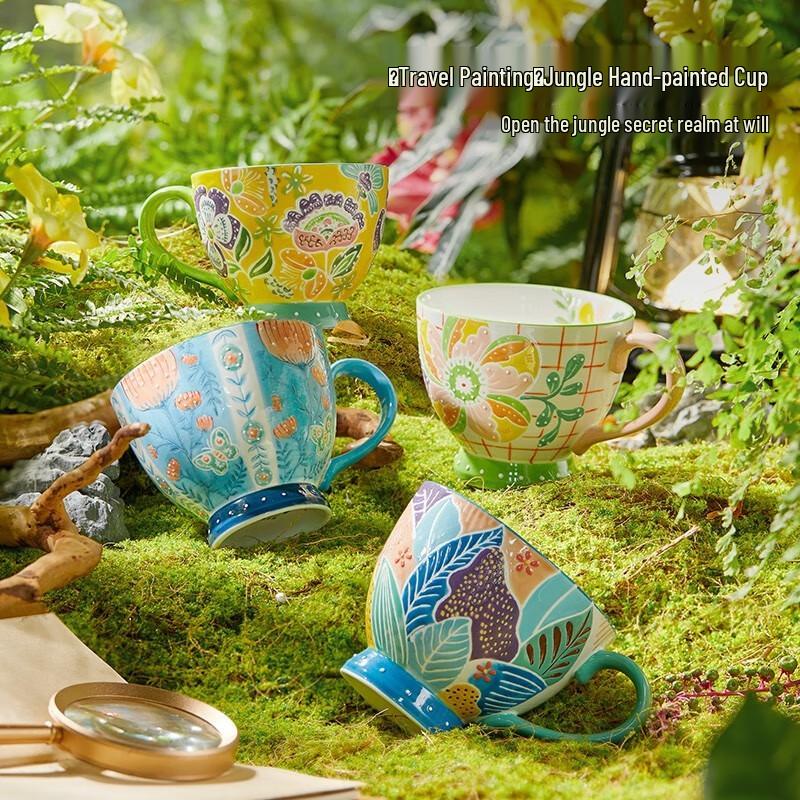 JOYYE Håndmalt Keramisk Krus Gavesett